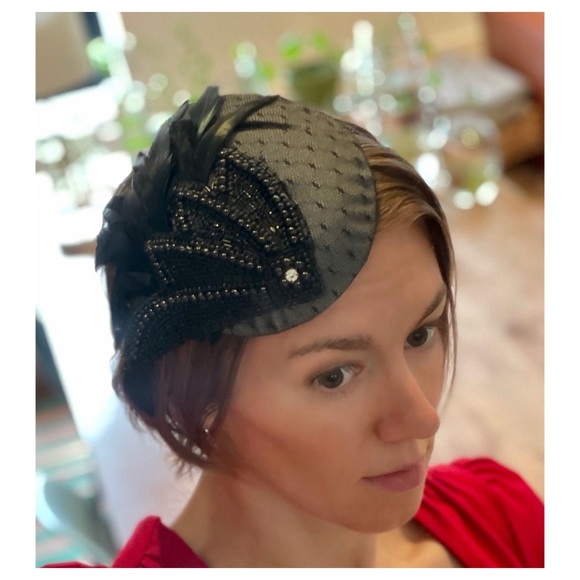 Handmade Millinery Fascinator w/ Feathers & Beads main image 13